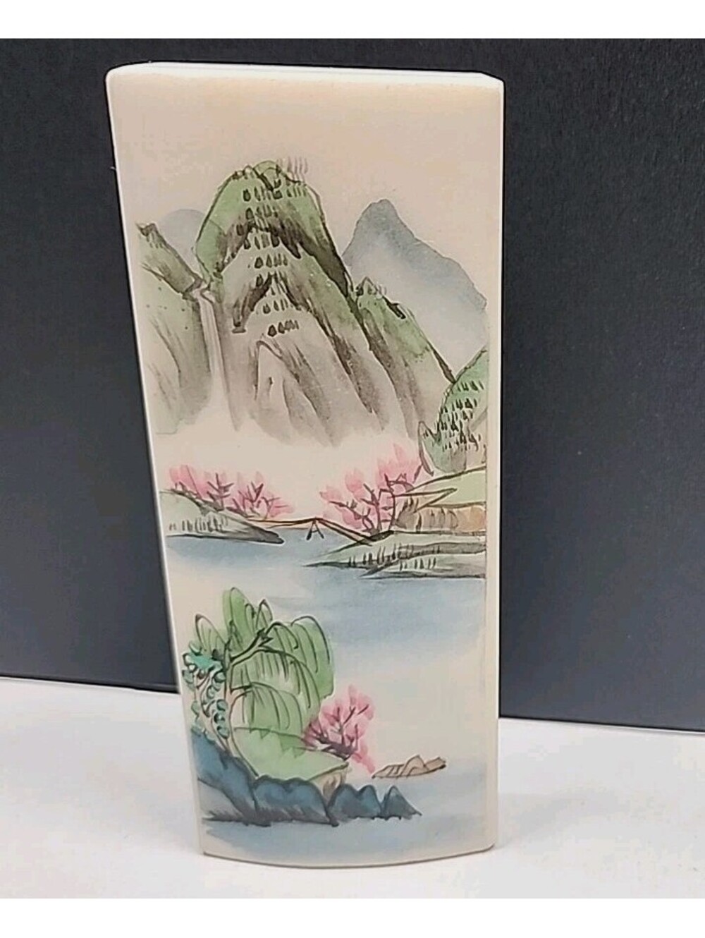 Vintage Marble Paperweight, Beautiful  Scenery of China,cherry Blossoms